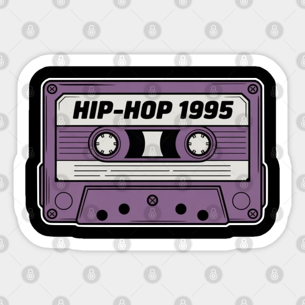 Vintage Cassette - Purple Tape Hip-Hop 1995 Sticker by UrbanLifeApparel